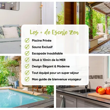Appartement Escale Zen - Sauna Exclusif&Piscine Privée I Idéal Pro&Couple I Terrasse I 5min Port Toulon I WIFI HD - Design Élégant&Moderne